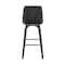 Armen Living Renee 26" Swivel Gray Faux Leather and Black Wood Bar Stool LCRNBABLGR26 - alternate 4